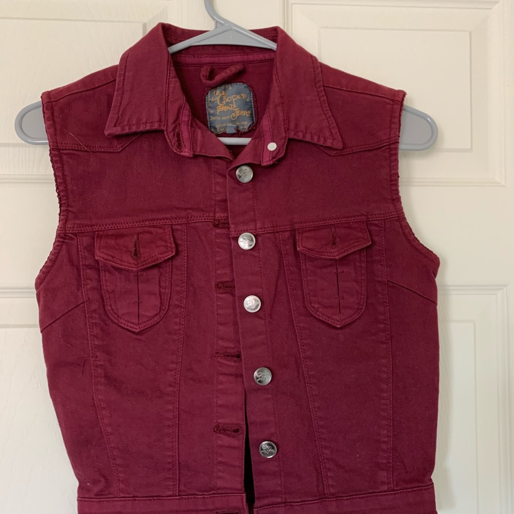 Lee Cooper Red Cropped Vest